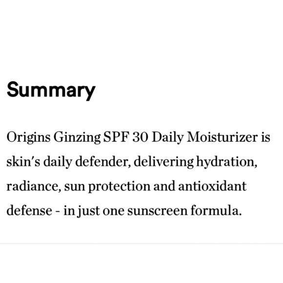 ORIGINS GINZING SPF 30 DAILY MOISTURIZER SUNSCREEN. - Picture 7 of 10